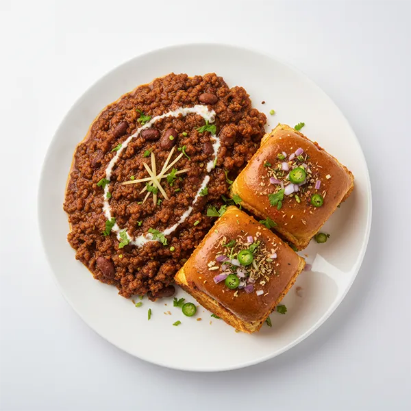 Lobia Soy Kheema Masala With Masala Pav